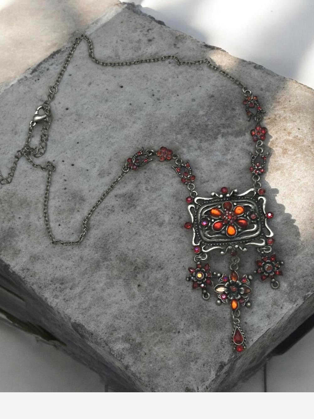 Vintage Rhinestone Bohemian/Victorian Revival Necklace